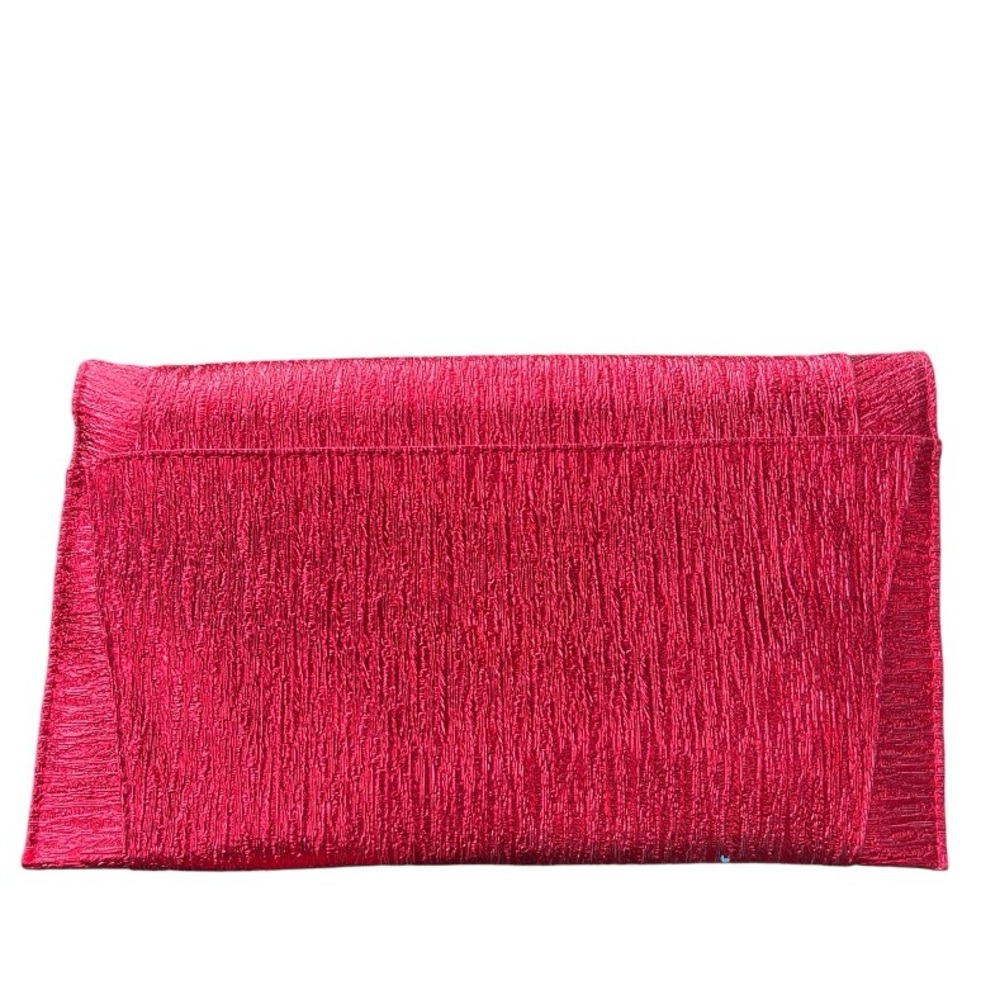 Iris Lane Red Clutch Fabric with Rhinestone Purse - Picture 3 of 10